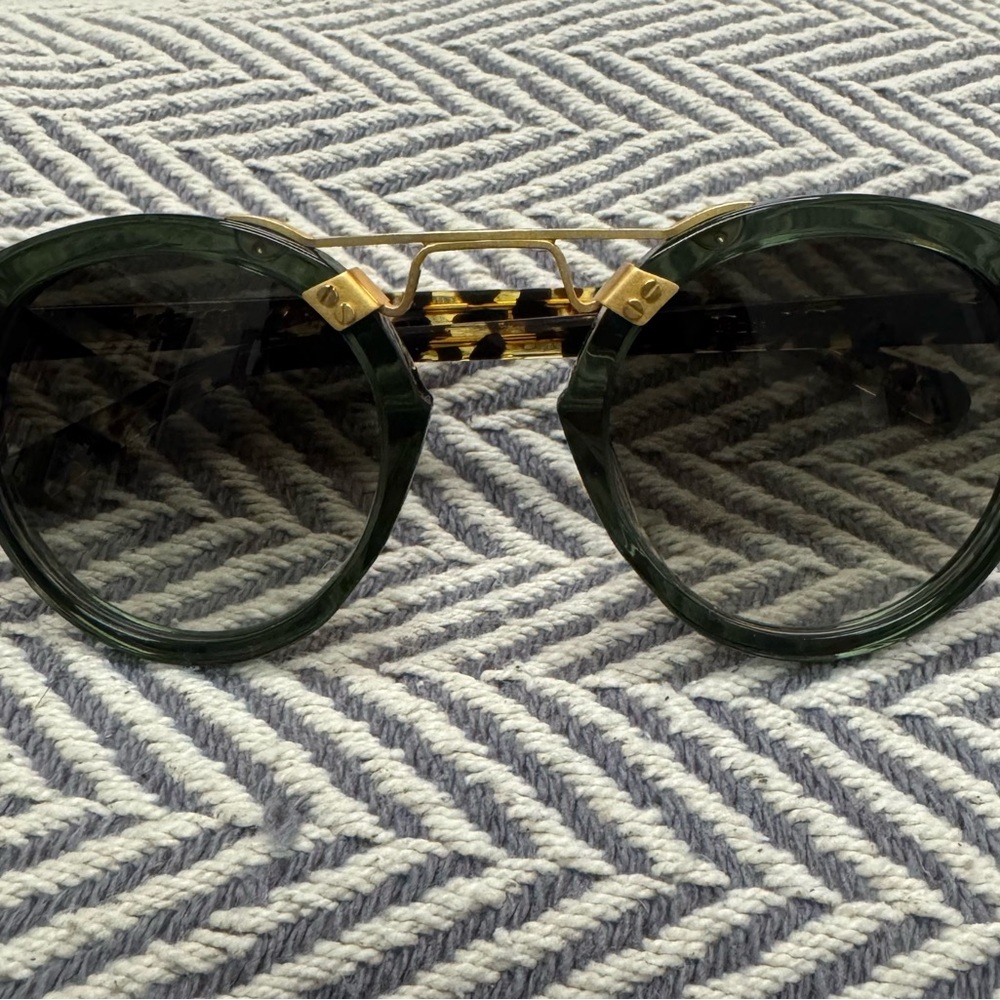 KREWE STL II Bottle Green & Zulu 24K Sunglasses - Picture 5 of 7
